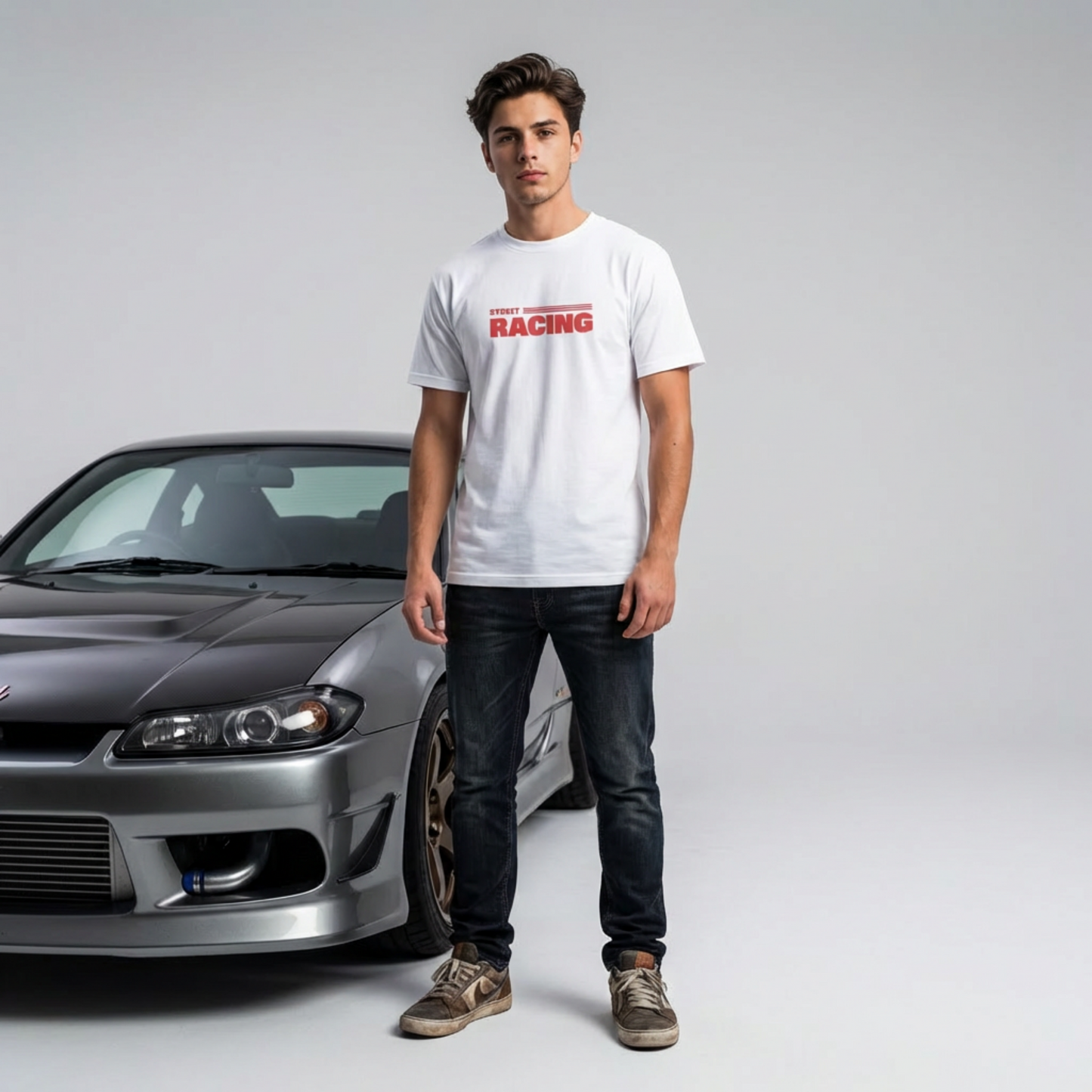 Car Graphic white T-Shirt