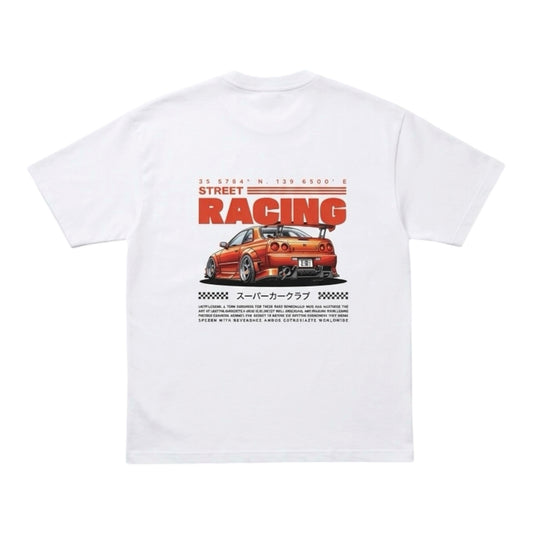 Car Graphic white T-Shirt