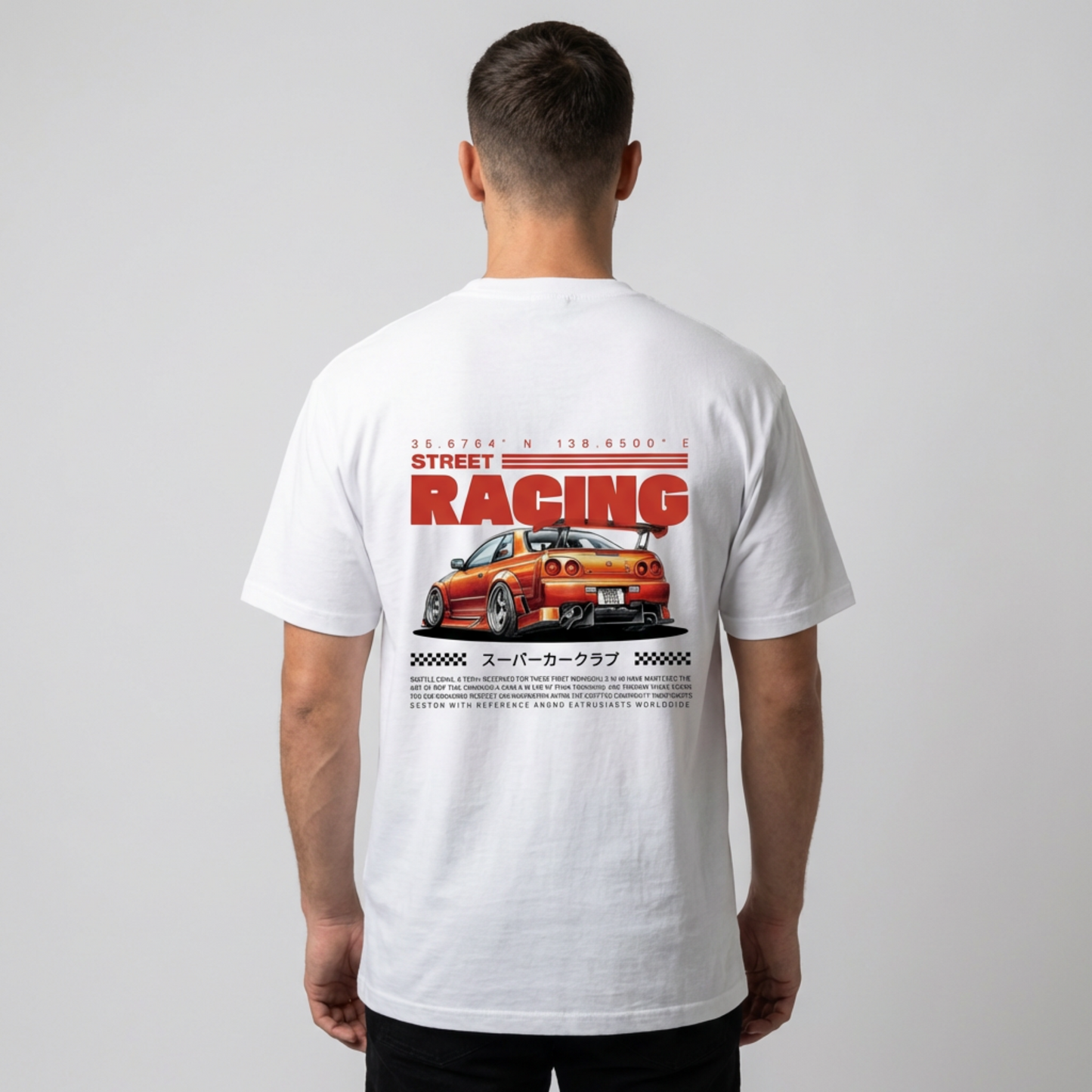 Car Graphic white T-Shirt